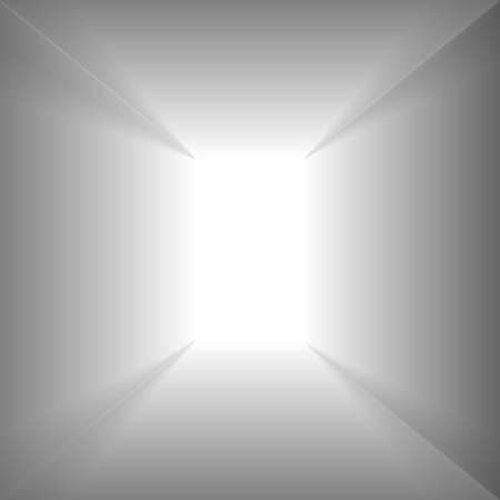 Clear white room to the beautiful new mystic world. Vectorのイラスト素材