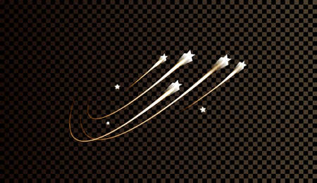 Abstract vector magic glow star light effect with neon blur curved lines.のイラスト素材