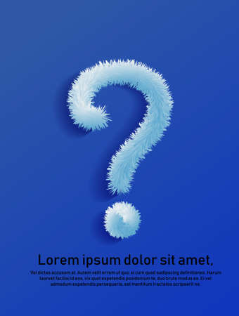 Question mark. in the style of a shaggy tail. for cover or print. Vector.のイラスト素材