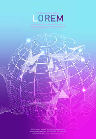 Abstract image of a planet Earth in the form of a starry sky or space, consisting of points, lines, and shapes in the form of planets, stars and the universe. Earth vector wireframe conceptのイラスト素材