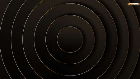 Abstract polygonal pattern luxury black with gold. vectorのイラスト素材
