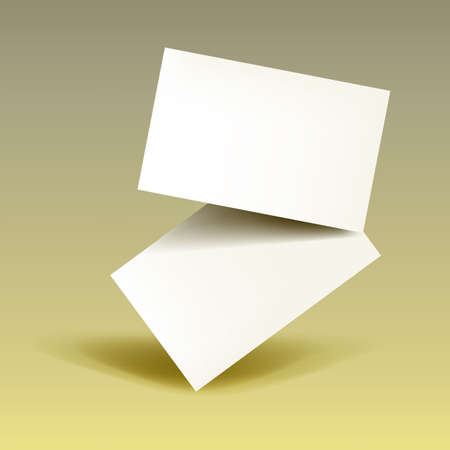 Abstract card with black business card mockups on white background. Simple vector illustration.のイラスト素材