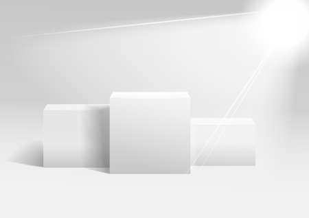 White round podium. Pedestal. Scene Vector illustrationのイラスト素材
