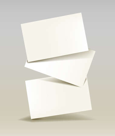 Abstract card business card mockups on white background. Simple vector illustration.のイラスト素材