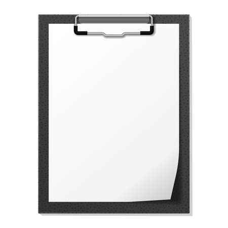 Vector image of the black tablet with paperのイラスト素材