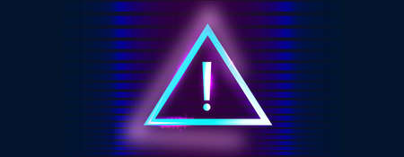 Glitched Attention , Danger Symbol. Computer Hacked Error Concept. Vector Illustration.のイラスト素材