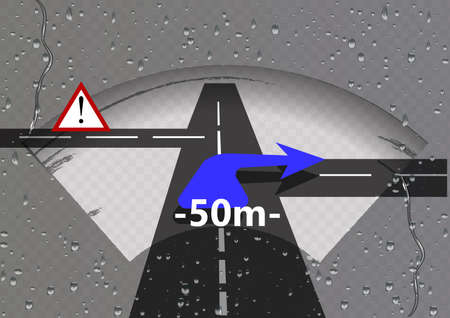 Road infographic with colorful pin pointer vector illustrationのイラスト素材