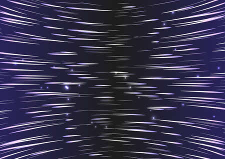 Star warp. Hyperspace jump, traces of moving stars light and interstellar fast speed travel.のイラスト素材