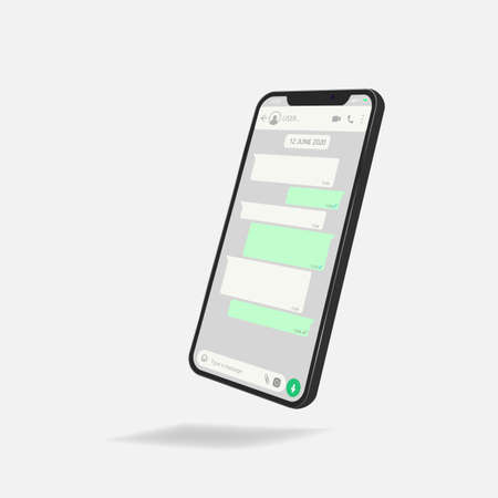 Social network concept. Blank template. Messenger window. Chating and messaging concept.のイラスト素材