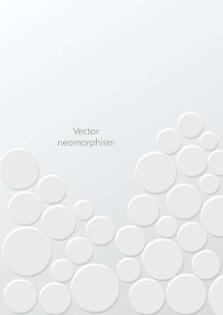 Trendy Neumorphism style liquid plastic interface background. illustration.の写真素材