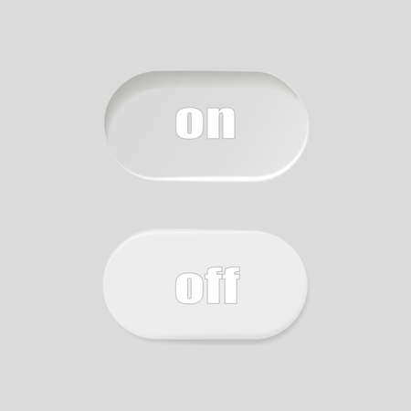 Flat icon On and Off Toggle switch button format.の写真素材