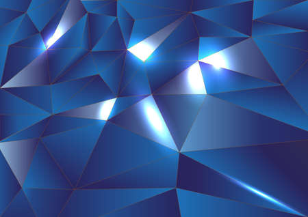 Abstract Blue Triangle Geometrical Background, Illustrationの写真素材
