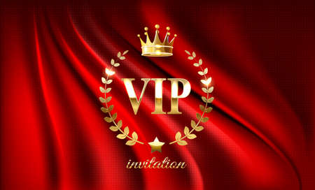 VIP elegant background with red curtainsのイラスト素材