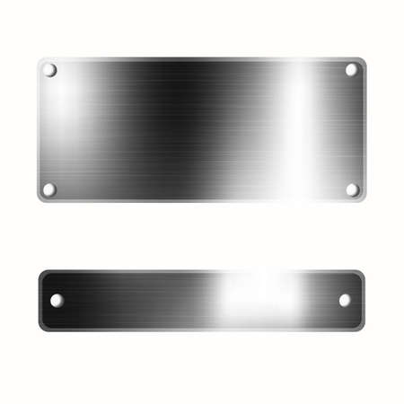 metal signboard is isolated on a white background.のイラスト素材