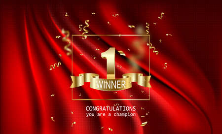Winner banner. 1 place in competition.のイラスト素材