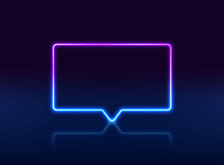 Vector illustration in neon style for conversation and messaging.