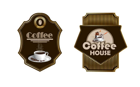 Best Coffee Design Template Vector. Abstract Coffee Logo For Branding a Coffee Shop.のイラスト素材