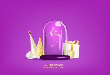 Merry Christmas and Happy New Year. Vector illustrationのイラスト素材