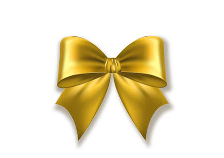 Shiny color satin ribbon on white background for holiday greeting,のイラスト素材