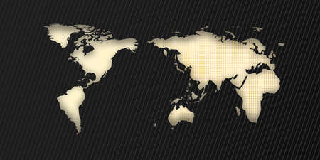 Image of a vector world map blackのイラスト素材