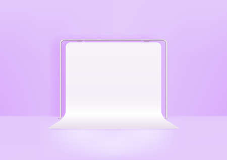 Empty photo studio. Realistic 3D template mock up.のイラスト素材