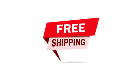 Illustration Modern Free Shipping Shop Now Advertisement Label Vectorのイラスト素材