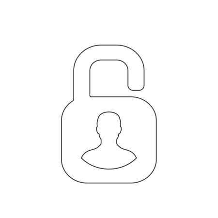padlock icon isolated on white backgroundのイラスト素材