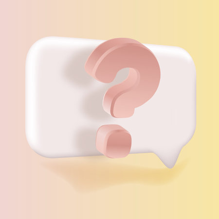 3d question mark icon sign or ask FAQ and QA answer solution information.のイラスト素材
