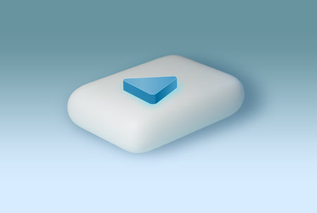 3d Realistic Play button vector illustration.のイラスト素材