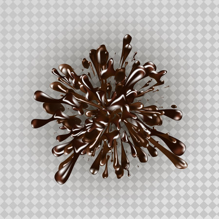 Chocolate splash. Vector illustration.のイラスト素材