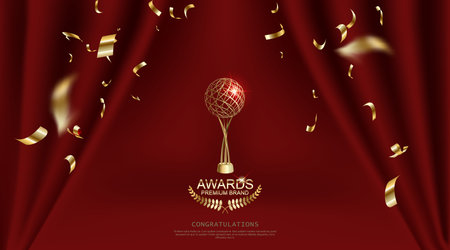 luxury award nomination with curtain background. Vectorのイラスト素材