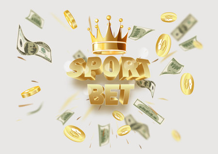 Sport bet crown game illustration. Vector sport bet winner background.のイラスト素材