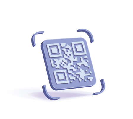 Modern qr code, great design for any purposes. Computer technology concept. Vector isolated iconのイラスト素材