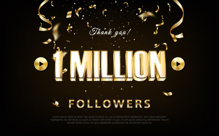 1 million 3d rendering gold text effect transparent vectorのイラスト素材