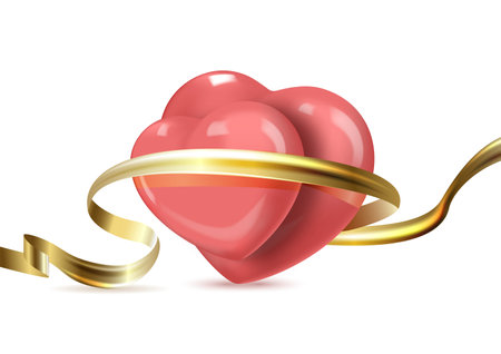 Valentines day greeting illustration. Vector illustration.のイラスト素材
