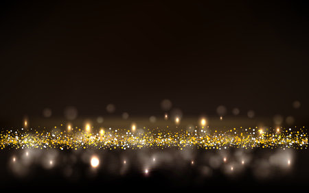Luxury golden glittering dark background. Vector VIP background for posters, banners or cards.のイラスト素材