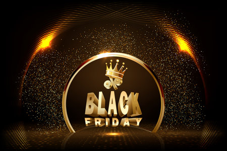 Black Friday sale banner. Social media vector illustration template for website and mobile website development, email and newsletter design, marketing materials.のイラスト素材