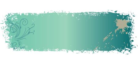 grungy colored banner with swirls and blots illustrationのイラスト素材