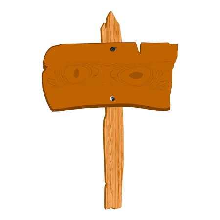 old wooden billboard illustrationのイラスト素材