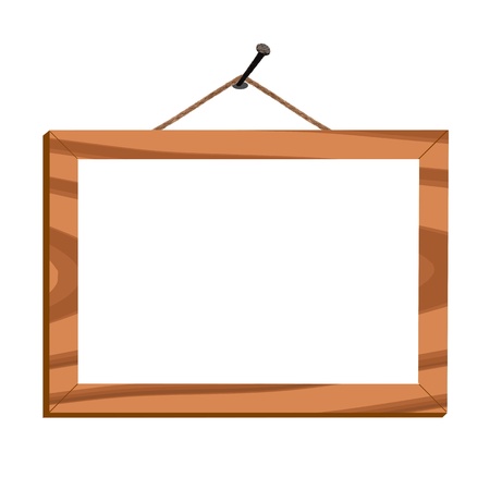 frame on the nail for image or text Illustrationのイラスト素材