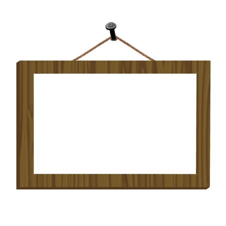 frame on the nail for image or text illustrationのイラスト素材