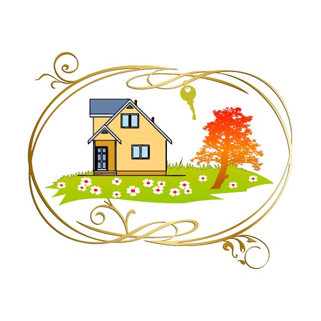 Home and key - vectorのイラスト素材