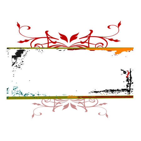 swirl floral border for your text - vectorのイラスト素材