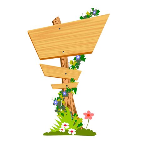 blank wooden sign - vectorのイラスト素材