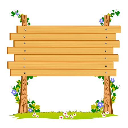 blank wooden sign - vectorのイラスト素材
