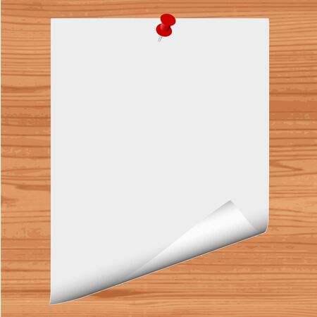 Blank paper on wood background - vectorのイラスト素材
