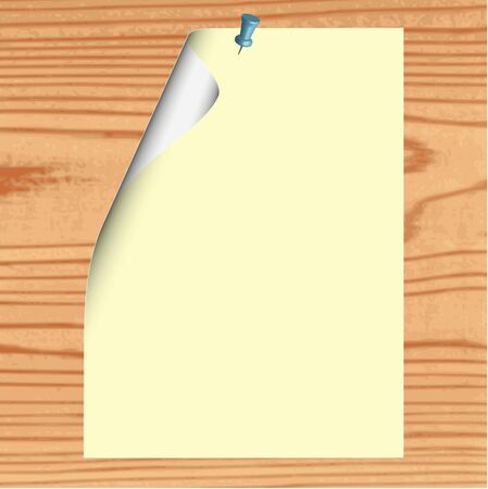 Blank paper on wood background - vectorのイラスト素材