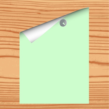 Blank paper on wood background - vectorのイラスト素材