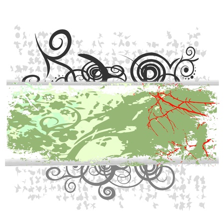 swirl floral border for your text - vectorのイラスト素材