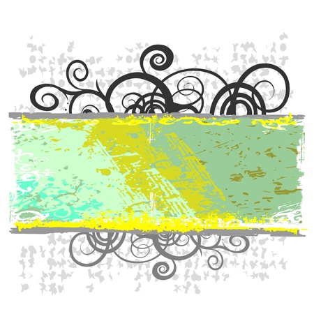 swirl floral border for your text - vectorのイラスト素材